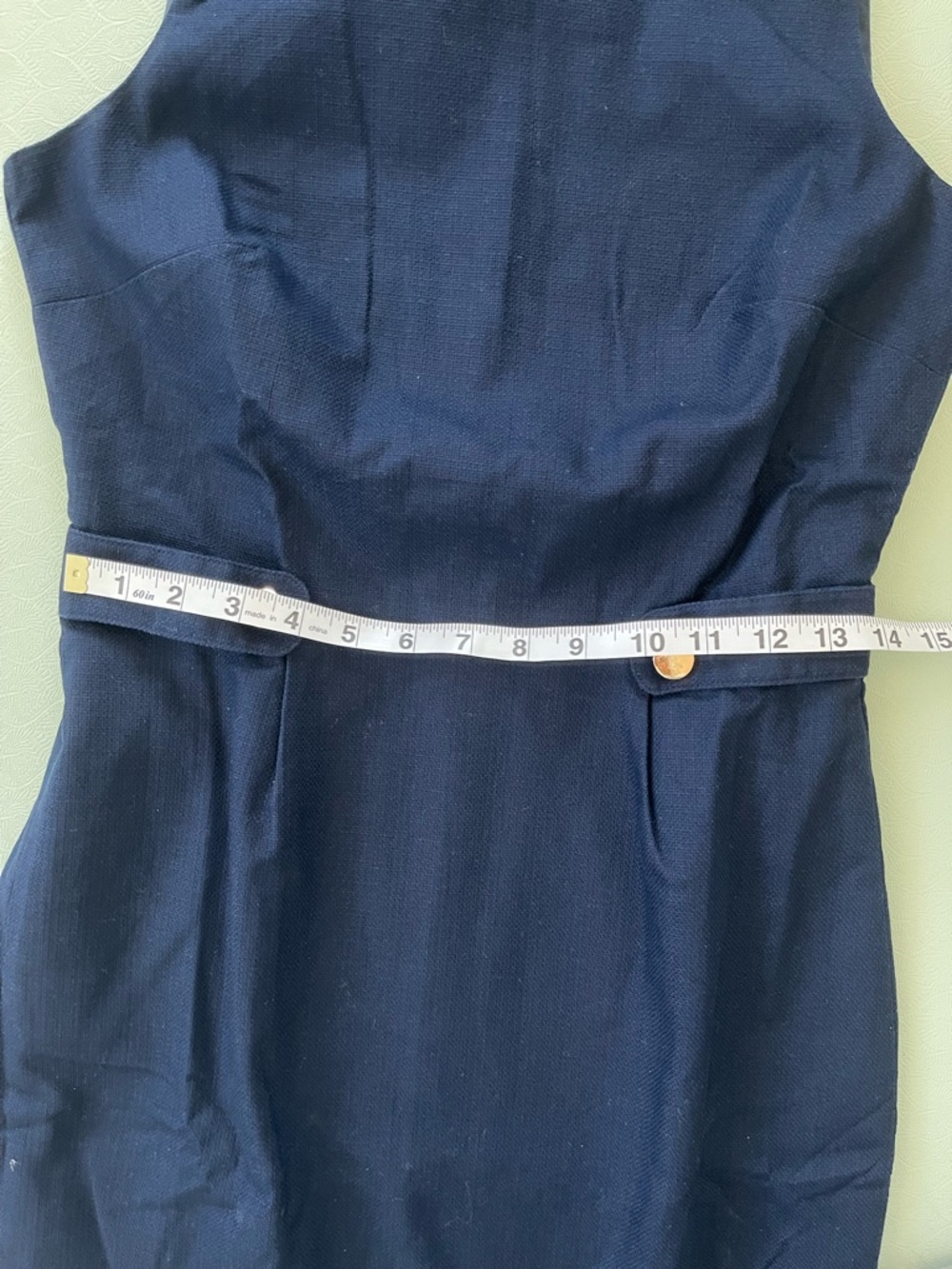 J Crew Navy Sheath Dress with Waist Tabs Sz 2 - Picture 10 of 11